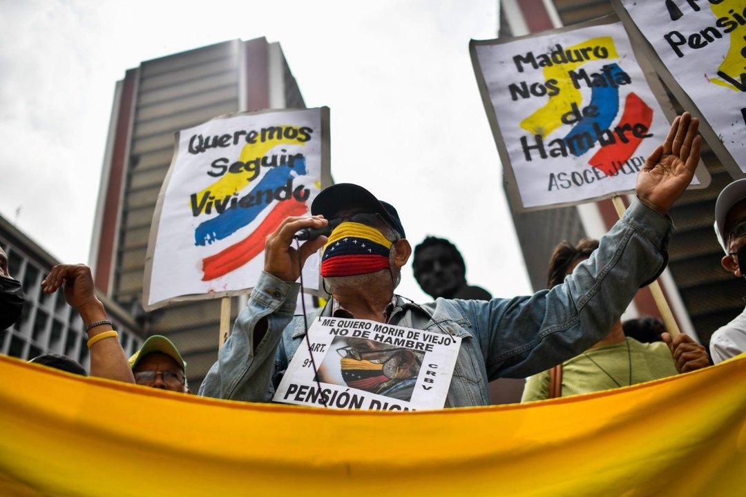 Una protesta en Venezuela