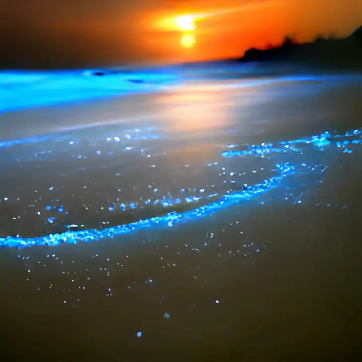 Bioluminiscencia en la playa