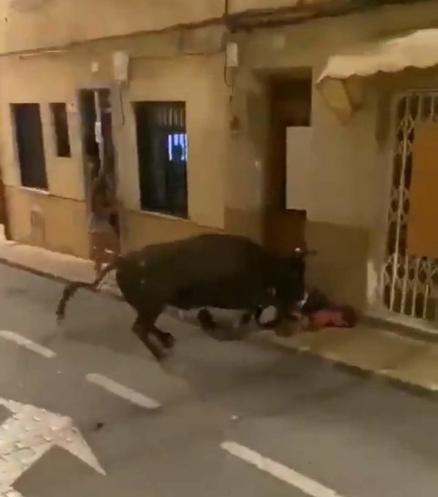 Víctima de un toro