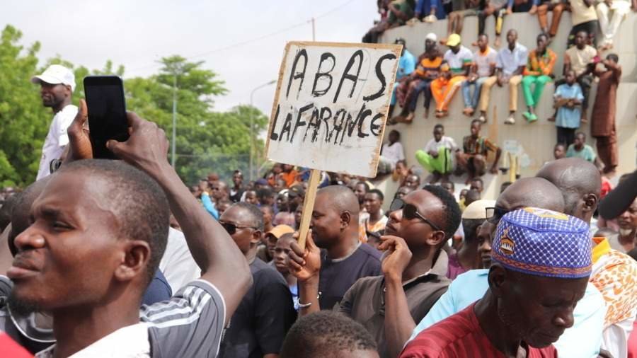 Manifestantes en Niger/cortesía