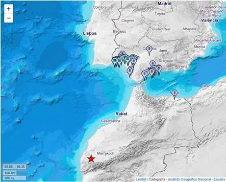 Mapa del epicentro