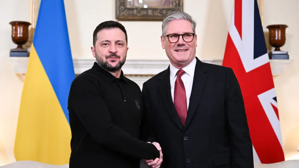 Presidente de Ucrania y Primer Ministro Británico