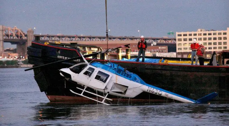 Helicóptero siniestrado