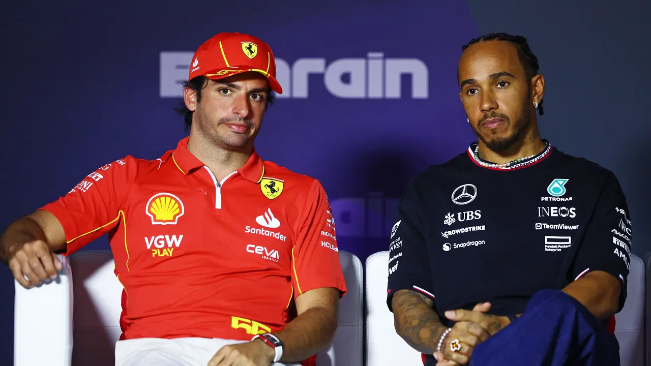 Carlos Sainz y Lewis Hamilton