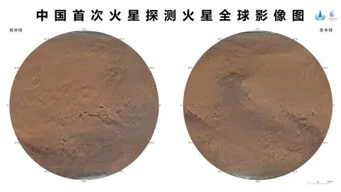 Proyecciones a color del planeta rojo