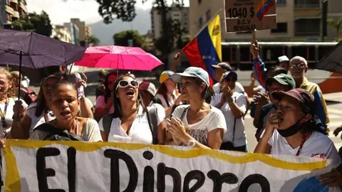 Protesta de trabajadores venezolanos