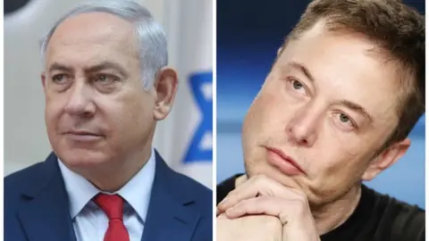 Netanyahu y Elon Musk/P24