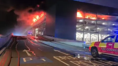 Captura de video del incendio
