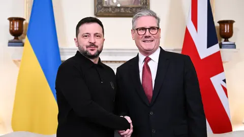 Presidente de Ucrania y Primer Ministro Británico