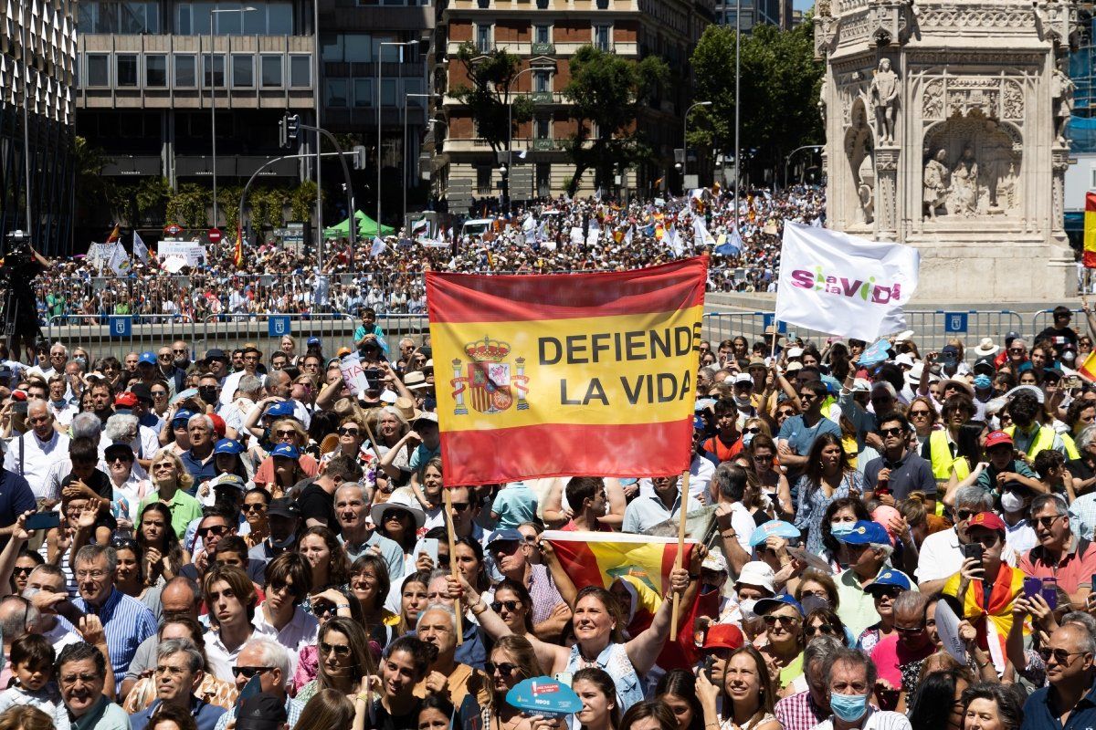 En Madrid manifestaron en contra del aborto y en favor de la vida