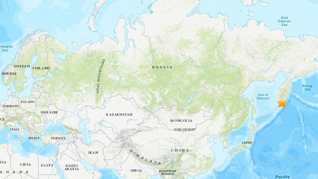 Sismo de magnitud 5,8 fue registrado en las costas de la península de Kamchatka
