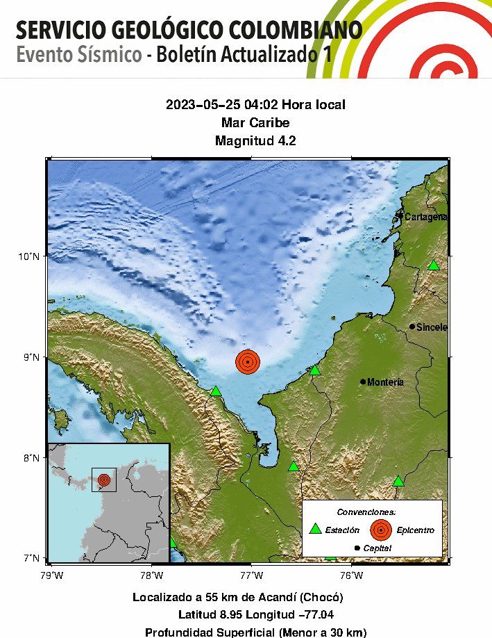 ¡Pendiente! Se registró un sismo de magnitud 6,6 en Colombia