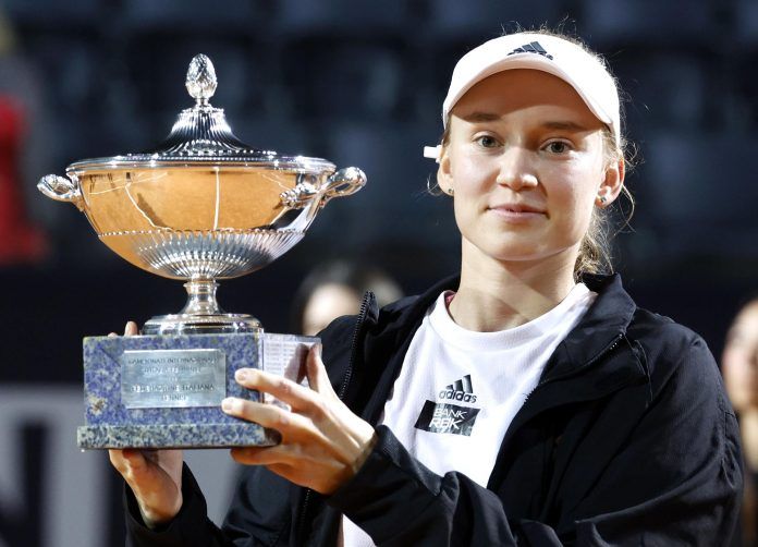 Rybakina se declaró campeona en Roma tras el desistimiento de Kalinina